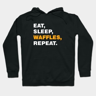 EAT SLEEP WAFFLES REPEAT (white) [Rx-tp] Hoodie